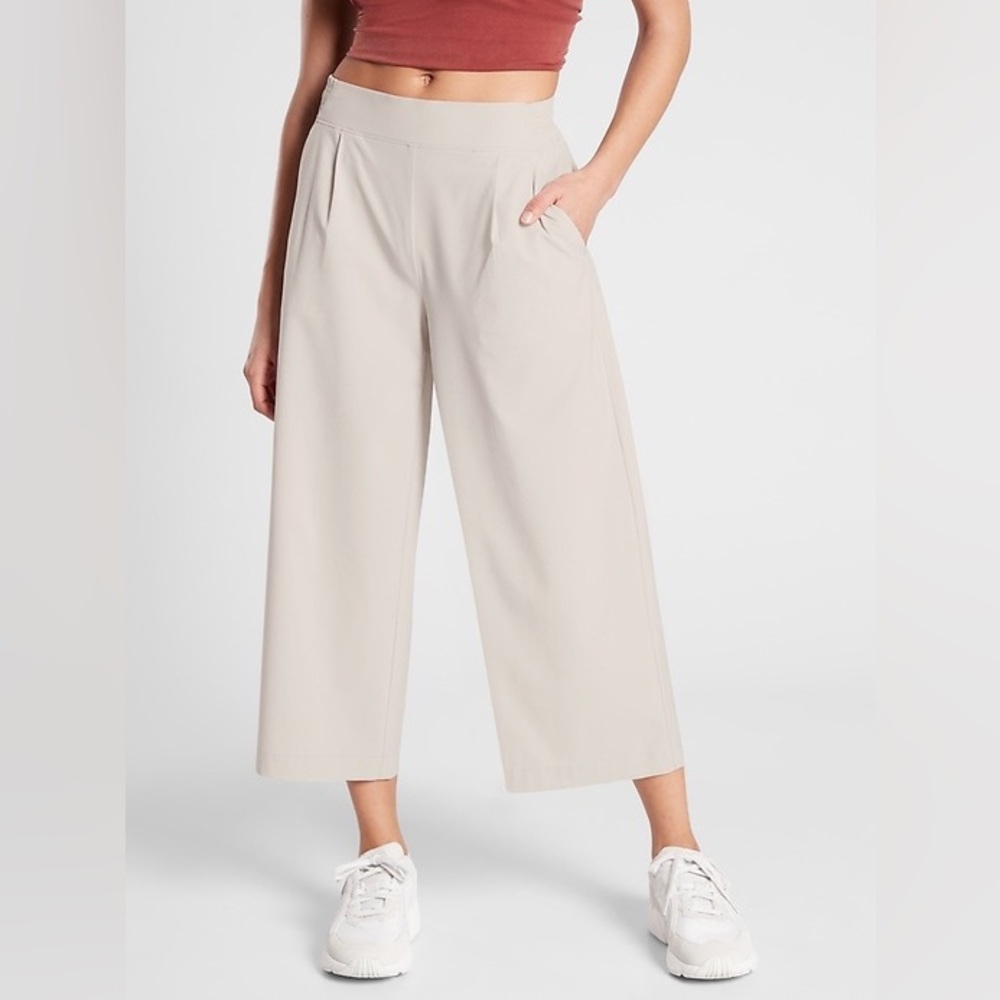 Athleta Brooklyn Wide Leg Crop Pant size 8 Tall